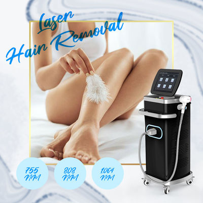 Salon için Tıbbi Lazer Epilasyon Makinesi 755nm 808nm 1064nm Diod Lazer Güzellik Makinesi